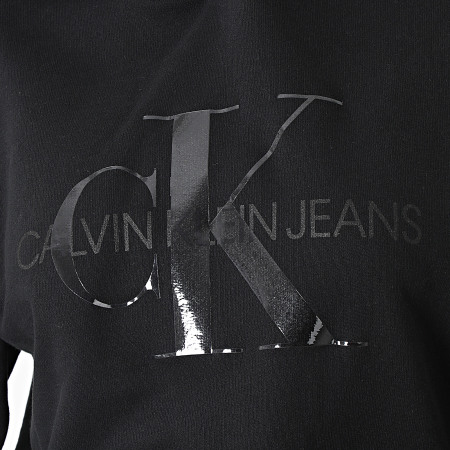 Calvin Klein - Sweat Capuche Crop Femme 6346 Noir
