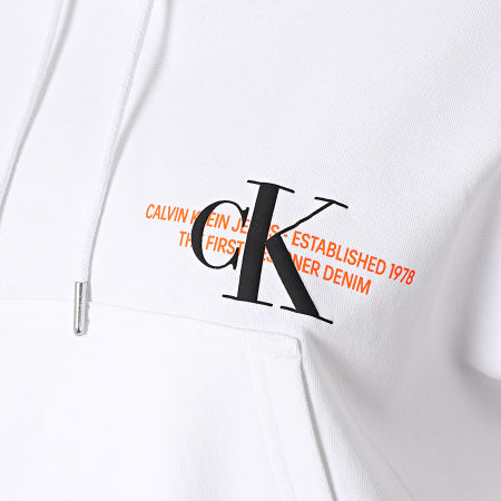 Calvin Klein - Sweat Capuche Femme 6351 Blanc