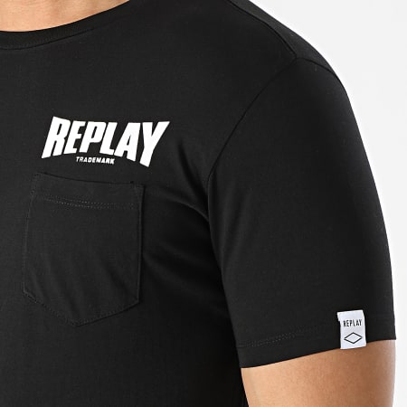 Replay - Tee Shirt Poche M3408-23156G Noir