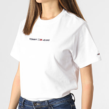 Tommy Jeans - T-shirt donna BXY Linear 0057 White Crop