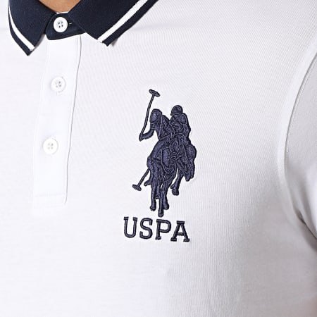 US Polo ASSN - Polo Manches Courtes USPA Double Horse Blanc
