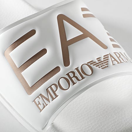 EA7 Emporio Armani - XCP001-XCC22 Diapositivas de oro rosa blanco brillante