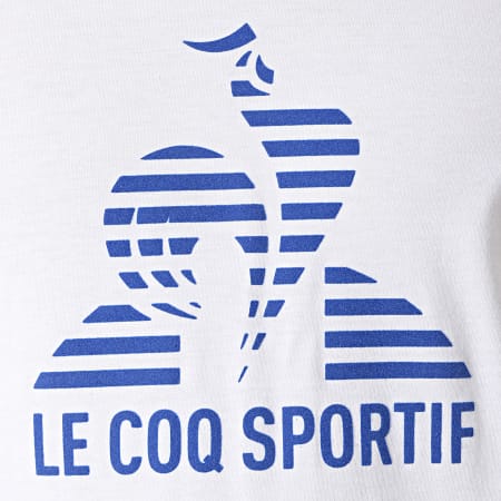 Le Coq Sportif - Tee Shirt Rayures 2110626 Blanc