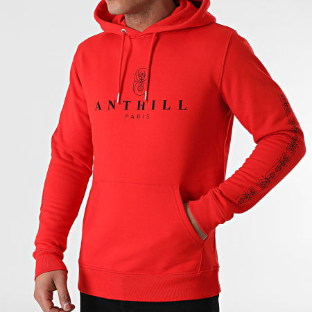 Anthill - Sweat Capuche Ant 2021 Sleeve Rouge Noir