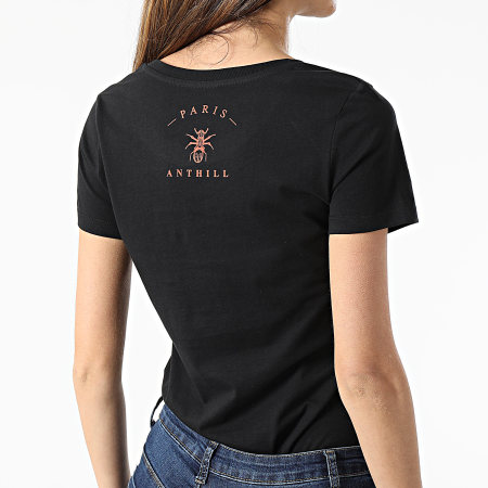 Anthill - Tee Shirt Femme Logo Noir Rouge
