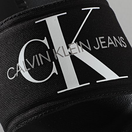 Calvin Klein - Claquettes Slide Monogram 0061 Noir