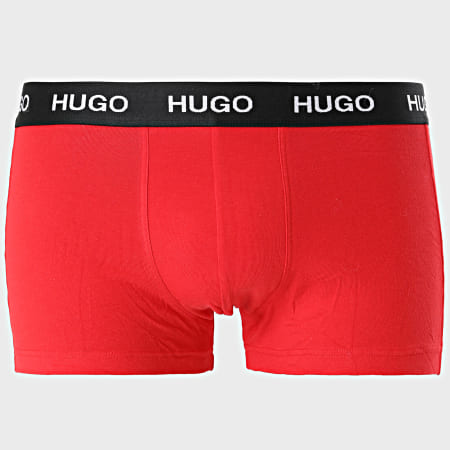 HUGO - Lot De 3 Boxers 50449351 Noir Rouge Vert Kaki