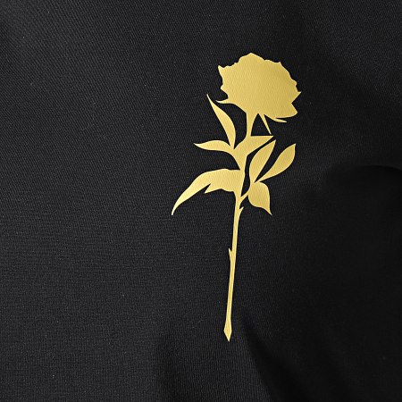 Luxury Lovers - Tee Shirt Femme Rose Chest Noir Doré
