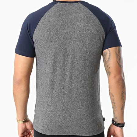 Superdry - Camiseta de béisbol OL M1010864A gris jaspeado azul marino