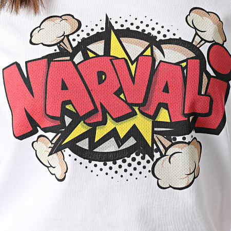 Swift Guad - Mujer Narvalo Comic Bubble Camiseta Blanca