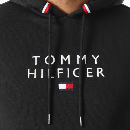Tommy Hilfiger - Sweat Capuche Stacked Tommy Flag 7397 Noir