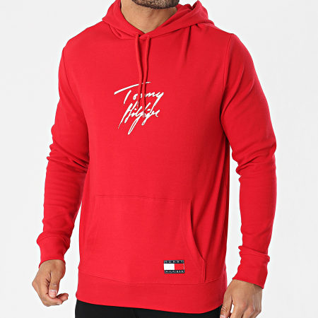 Tommy Hilfiger - Sweat Capuche Logo Signature 2191 Rouge