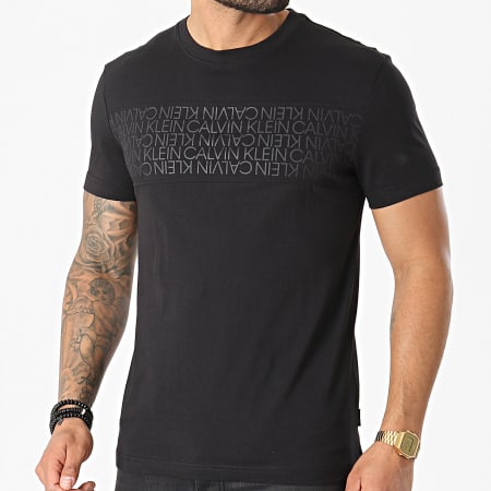 Calvin Klein - Tee Shirt Logo Lines 6961 Noir