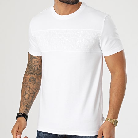 Calvin Klein - Tee Shirt Logo Lines 6961 Blanc