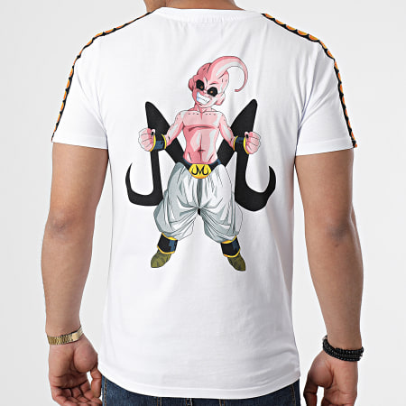 Dragon Ball Z - Majin Buu Camiseta de Rayas en la Espalda Blanca