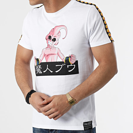 Dragon Ball Z - Camiseta con banda delantera con el nombre de Buu, blanca