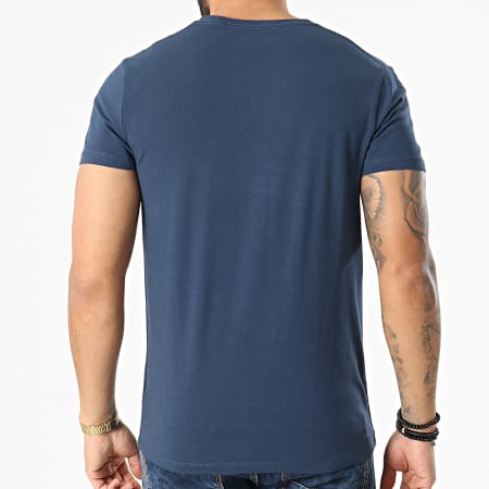 Pepe Jeans - Tee Shirt Col V Original Stretch PM500373 Bleu