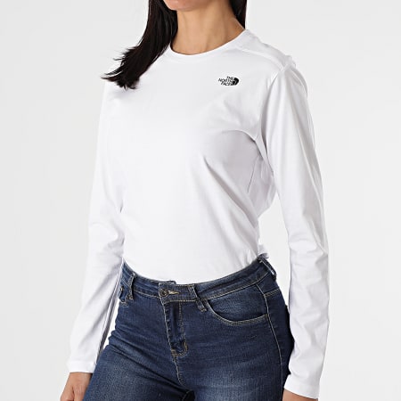 The North Face - Tee Shirt Manches Longues Femme Simple Dome A3RZ6 Blanc
