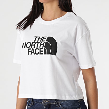The North Face - Tee Shirt Crop Femme Easy A4T1R Blanc