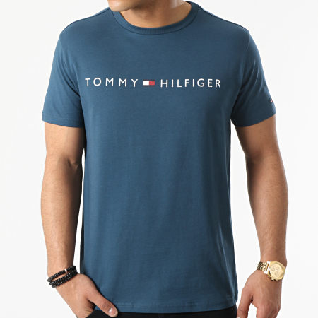 Tommy Hilfiger - Tee Shirt CN Logo 1434 Bleu Petrole