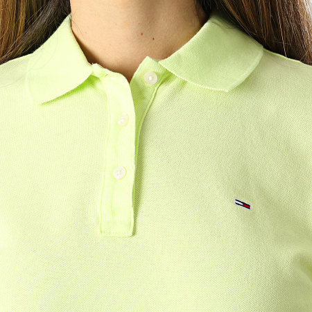 Tommy Jeans - Polo Manches Courtes Femme 9199 Vert Anis