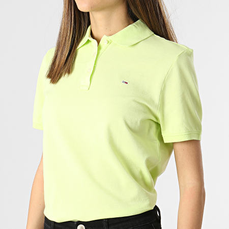 Tommy Jeans - Polo Manches Courtes Femme 9199 Vert Anis