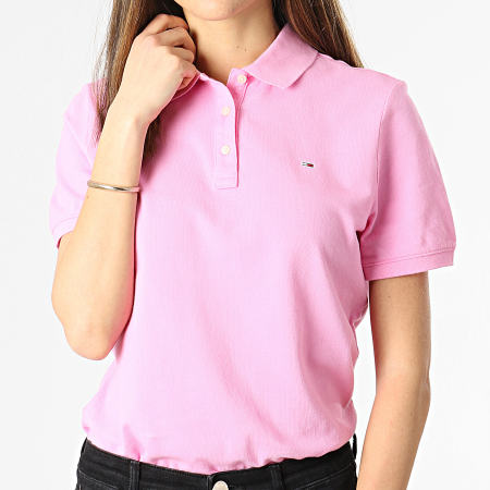 Tommy Jeans - Polo Manches Courtes Femme 9199 Rose