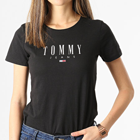 Tommy Jeans - Camiseta Mujer Essential Skinny 9926 Negra