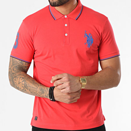 US Polo ASSN - Polo Manches Courtes New N3 Sunwear Rouge