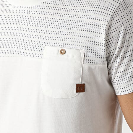 Indicode Jeans - Tee Shirt Poche Foster Blanc