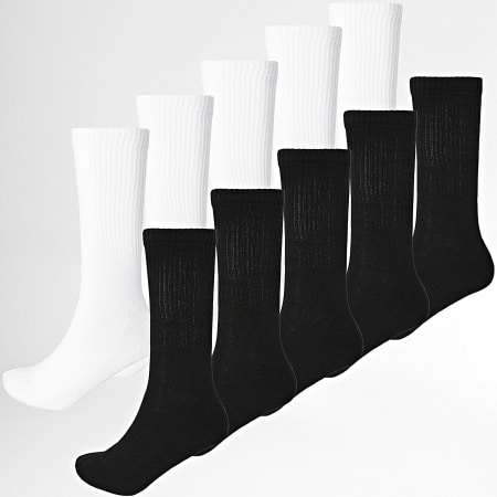 LBO - Confezione da 10 paia di calzini 0003 nero bianco