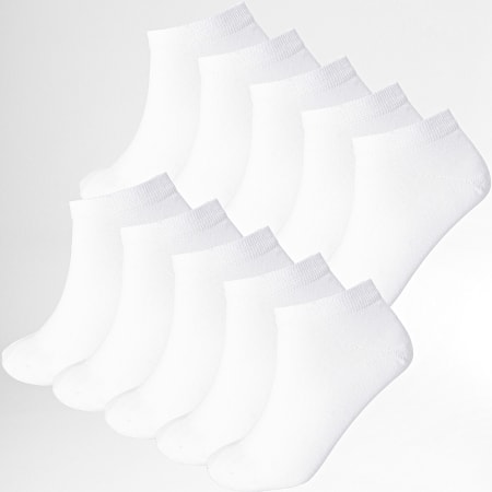 LBO - Confezione da 10 paia di calzini corti 0010 bianco