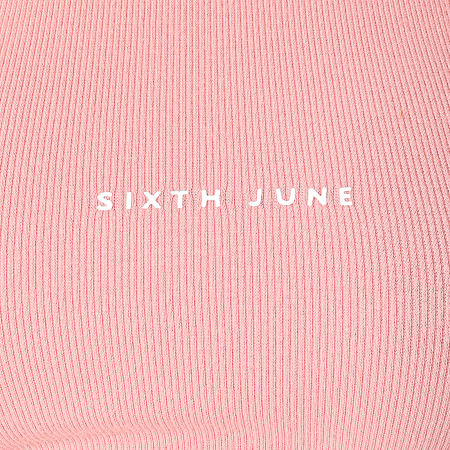 Sixth June - Camiseta corta sin mangas para mujer W4267KTO Rosa