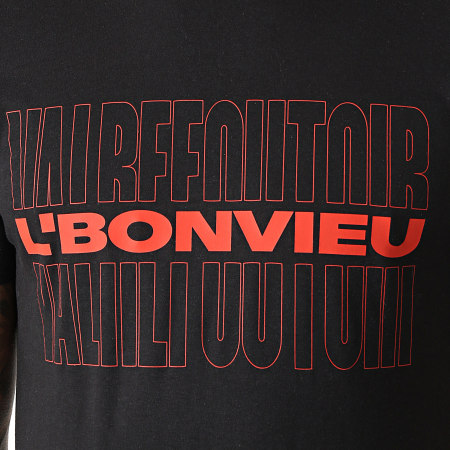 Niaks - Tee Shirt L'Bonvieu Noir Rouge
