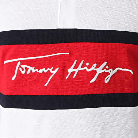Tommy Hilfiger - Polo Manches Courtes 1985 Signature Colorblock 7801 Blanc