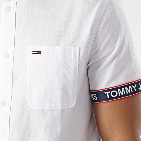 Tommy Jeans - Chemise Manches Courtes Tape 0143 Blanc