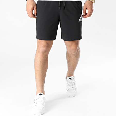 Adidas Sportswear - GK9988 Pantaloncini da jogging neri a 3 strisce