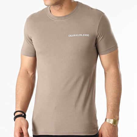 Calvin Klein - Tee Shirt Institutional Chest 5245 Marron