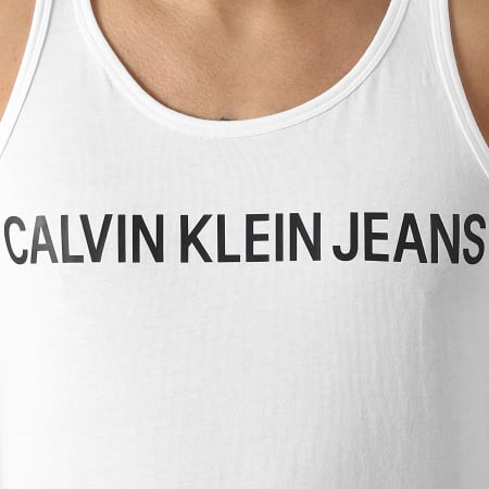 Calvin Klein - Camiseta de Tirantes Logo Institucional 5249 Blanco