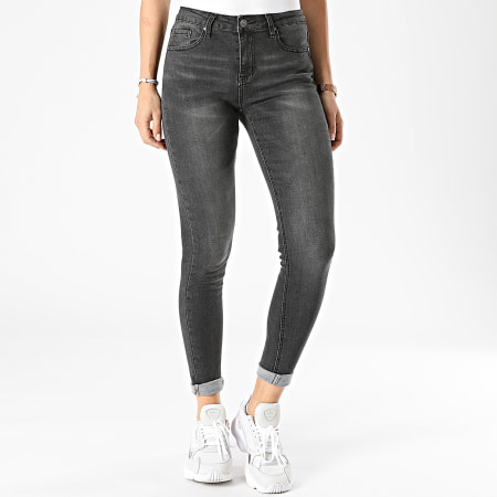 Girls Outfit - Jean Skinny Femme A1002 Gris Anthracite