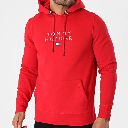 Tommy Hilfiger - Sweat Capuche Stacked Tommy Flag 7397 Rouge