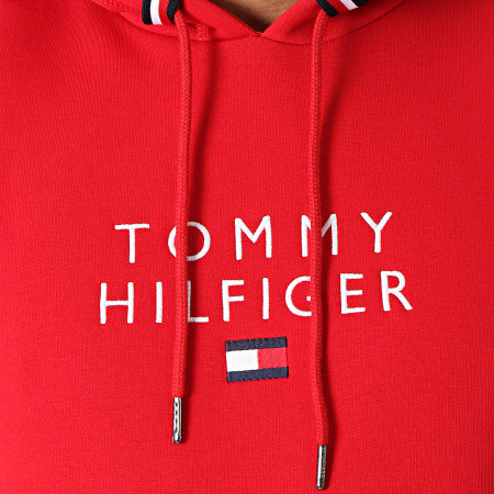 Tommy Hilfiger - Sweat Capuche Stacked Tommy Flag 7397 Rouge