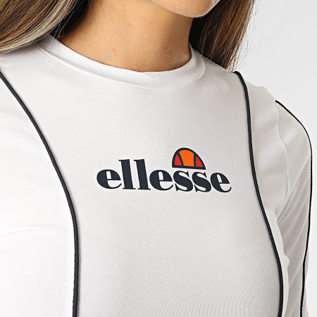 Ellesse - Tee Shirt Crop Femme Manches Longues Russia SGI11062 Blanc