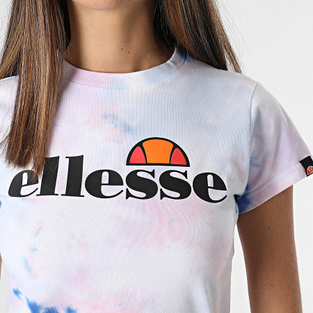 Ellesse - Tee Shirt Femme Hayes SGI11338 Bleu Clair Rose
