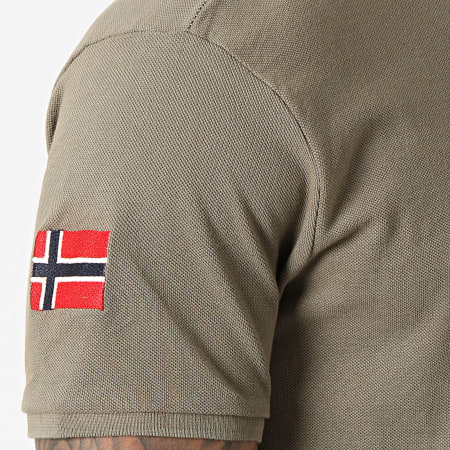 Geographical Norway - Polo Manches Courtes Kars Vert Kaki