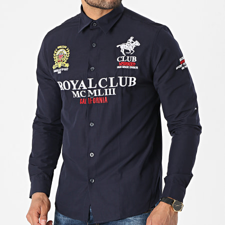 Geographical Norway Chemise Manches Longues Zeratine Bleu Marine LaBoutiqueOfficielle