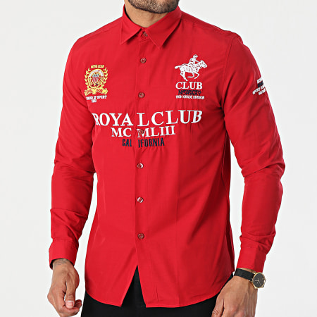 Geographical Norway - Chemise Manches Longues Zeratine Rouge