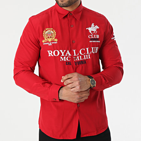 Geographical Norway - Chemise Manches Longues Zeratine Rouge
