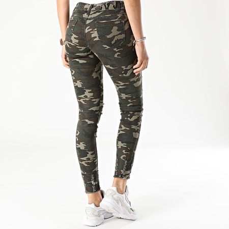 Girls Outfit - Jeans Skinny Mujer Camuflaje 603-75A Verde Caqui