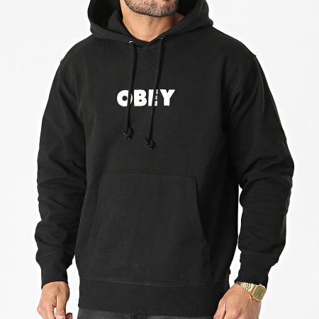 Obey - Sweat Capuche Logo Noir
